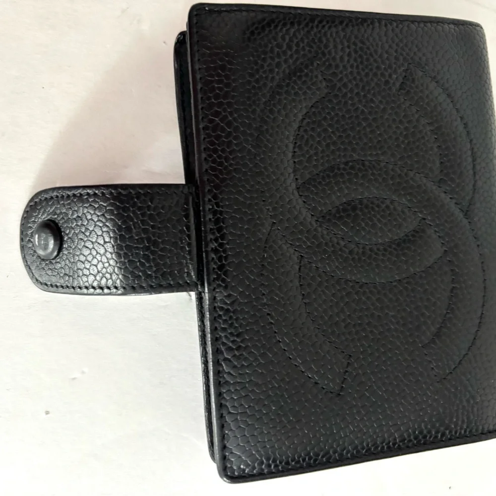 Authentic Chanel bifold black wallet